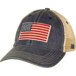 American Flag Vintage Trucker Hat