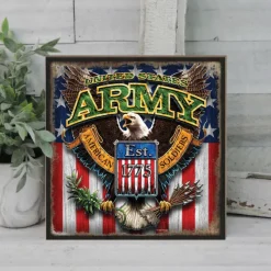 Army Fighting Eagle 10 x 10 inch Wall Sign