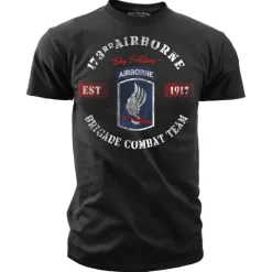 Army T-Shirt - US Army 173rd Airborne - Retro - Black Ink Mens T-Shirt