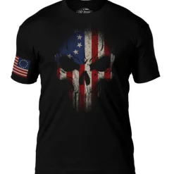 Betsy Ross Flag Skull 7.62 Design Premium Men's T-Shirt