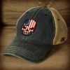 Betsy Ross Flag Skull Vintage Trucker Hat