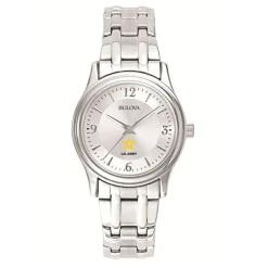 Bulova Army Silver-Tone Ladies Watch