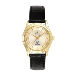 Bulova USAF Women's Gold-Tone Watch Leather Strap