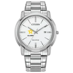 Citizen US Army Men's Classic Stainless Steel Eco-Drive Watch