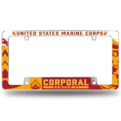 7.62 Design Marine Corps E-4 Corporal USMC License Plate Frame - Officially Licensed