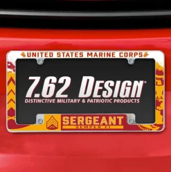 7.62 Design Marine Corps E-5 Sergeant USMC License Plate Frame - Officially Licensed