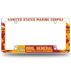 7.62 Design Marine Corps O-7 Brigadier General USMC License Plate Frame - Officially License
