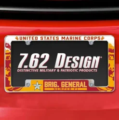 7.62 Design Marine Corps O-7 Brigadier General USMC License Plate Frame - Officially License