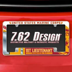 7.62 Design Marine Corps O-2 First Lieutenant USMC License Plate Frame - Officially License