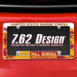 7.62 Design Marine Corps O-8 Major General USMC License Plate Frame - Officially License