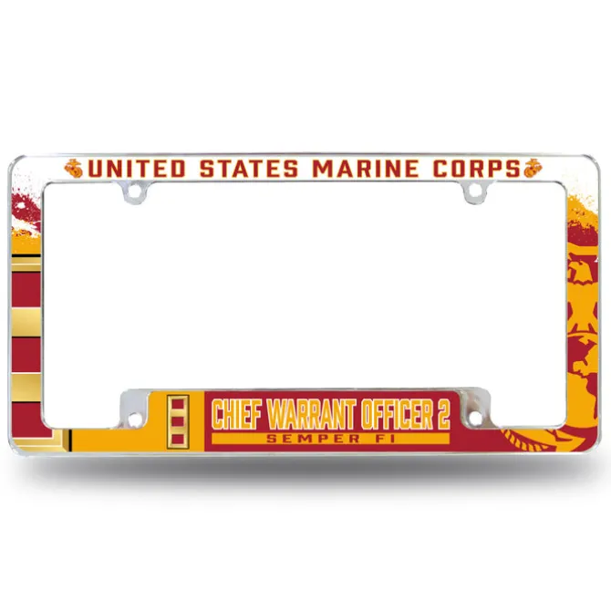 7.62 Design Marine Corps W-2 Chief Warrant Officer 2 USMC License Plate Frame - Officially License