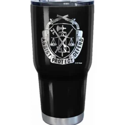 7.62 Design US Army Military Police Logo Laser Etched 32oz Travel Mug - Officially Licensed