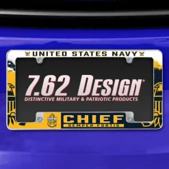 7.62 Design U.S. Navy Chief Petty Officer License Plate Frame - Officially Licensed