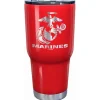 7.62 Design USMC Eagle Globe & Anchor Laser Etched 32oz Travel Mug Red - Officially Licensed