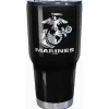 7.62 Design USMC Eagle Globe & Anchor Laser Etched 32oz Travel Mug Black - Officially Licensed