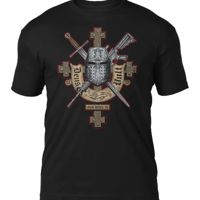 Deus Vult T-Shirt - God Wills It - Patriotic Military Shirt