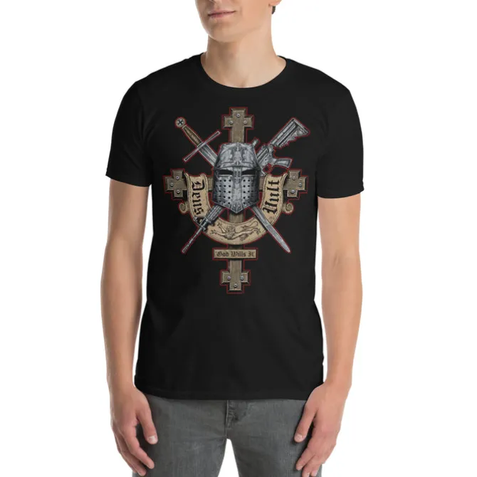 Deus Vult T-Shirt - God Wills It - Patriotic Military Shirt