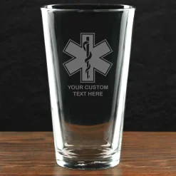 Firefighter & First Responders 'Build Your Glass' Personalized Pint Glass