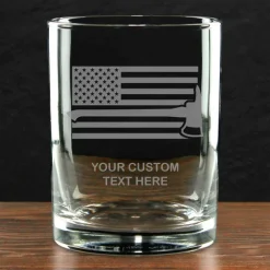Firefighter & First Responders Personalized 14 oz. Double Old Fashioned Glass
