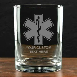 Firefighter & First Responders Personalized 14 oz. Double Old Fashioned Glass