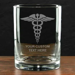 Firefighter & First Responders Personalized 14 oz. Double Old Fashioned Glass