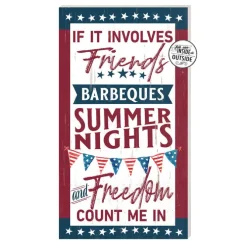 Friends BBQ & Summer Nights 11 x 20 inch PVC Sign- Made In The USA