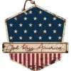 God Bless America 20 x 20 inch Rustic Badge Sign
