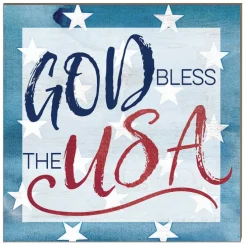 God Bless The USA 10 x 10 inch Wall Sign (Copy)