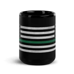 Green Line Flag Military Support 15oz Coffeee Mug by 7.62 Design