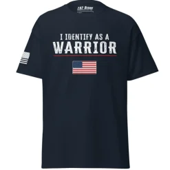 I Identify As A Warrior - Patriotic Men's T-shirt