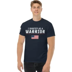 I Identify As A Warrior - Patriotic Men's T-shirt