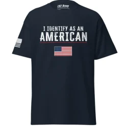 I Identify As An American - Patriotic Men's T-Shirt