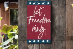 Let Freedom Ring 11 x 20 inch PVC Sign- Made In The USA