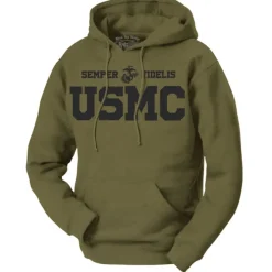 Marines Hoodie - USMC - Semper Fidelis Basic Sweatshirt Men's and Lady's Marines Hoodie