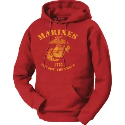 Marines The Few The Proud Retro Hooded USMC Sweatshirt Men's and Lady's Marines Hoodie
