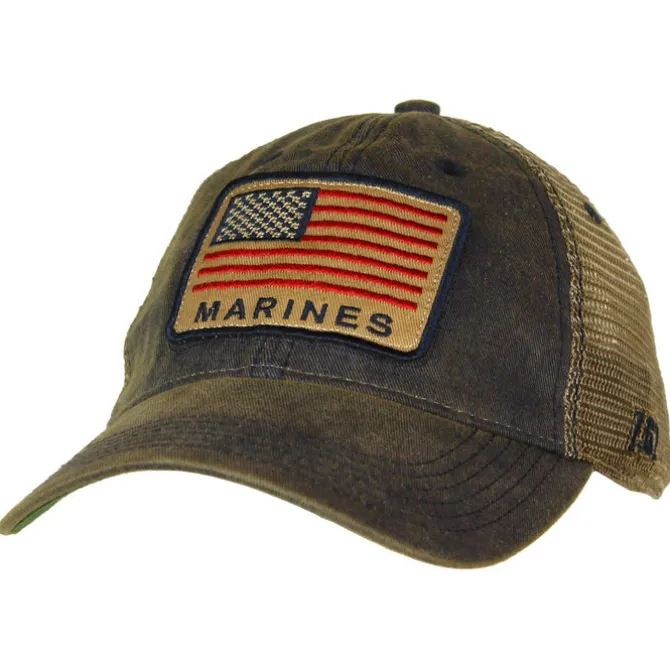 Marines US Flag Vintage Trucker Cap