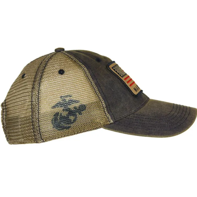 Marines US Flag Vintage Trucker Cap