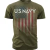 Navy T-Shirt - Mens US Navy T-Shirt USN Flag - Us Navy Shirt