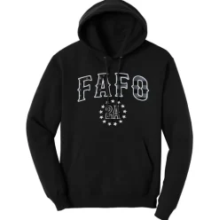 2nd Amendment FAFO Applique Heather Black Unisex Patriotic Hoodie