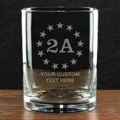 2nd Amendment Personalized 14 oz. Double Old Fashioned Glass - Made in the USA