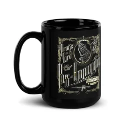 Praise The Lord & Pass The Ammo Patriotic 15oz Coffee Mug by 7.62 Design