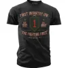 1st Infantry Retro Men's Army T-Shirt - Black Ink Mens T-Shirt
