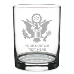U.S. 1776 Eagle Personalized 14 oz. Double Old Fashioned Glass