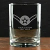 US Air Force 'Build Your Glass' Personalized 14 oz. Double Old Fashioned Glass