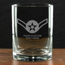 US Air Force 'Build Your Glass' Personalized 14 oz. Double Old Fashioned Glass