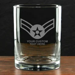 US Air Force 'Build Your Glass' Personalized 14 oz. Double Old Fashioned Glass