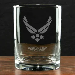 US Air Force 'Build Your Glass' Personalized 14 oz. Double Old Fashioned Glass