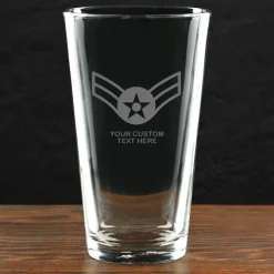 US Air Force 'Build Your Glass' Personalized 16 oz. Pint Glass