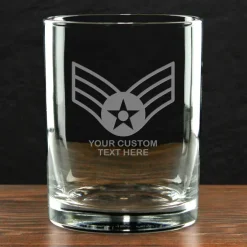 US Air Force 'Build Your Glass' Personalized 14 oz. Double Old Fashioned Glass