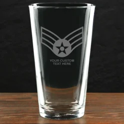 US Air Force 'Build Your Glass' Personalized 16 oz. Pint Glass